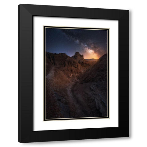 The Way Black Modern Wood Framed Art Print with Double Matting by Martin Castan, David