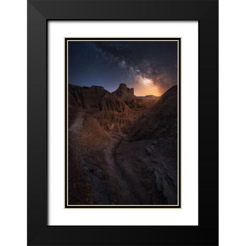 The Way Black Modern Wood Framed Art Print with Double Matting by Martin Castan, David