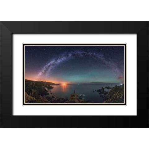 Find The Way Black Modern Wood Framed Art Print with Double Matting by F. Turienzo, Carlos