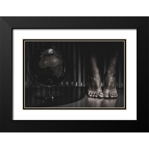 The Last Jump Black Modern Wood Framed Art Print with Double Matting by Mele, Daniele