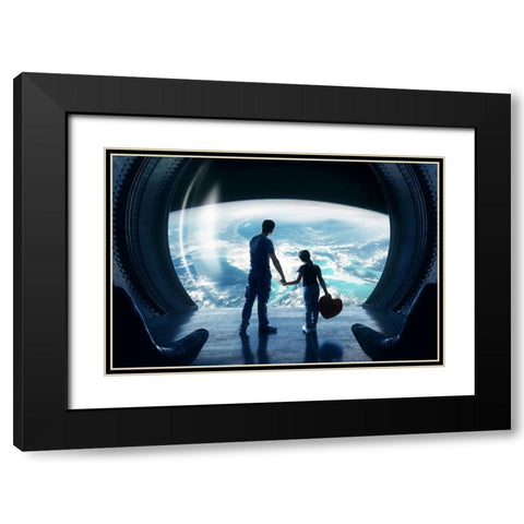 Untitled Black Modern Wood Framed Art Print with Double Matting by Parishkov, Sergey