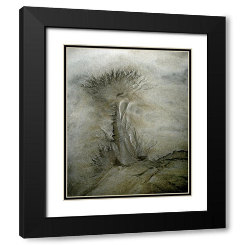 Flow Pattern Black Modern Wood Framed Art Print with Double Matting by Talen, Nel