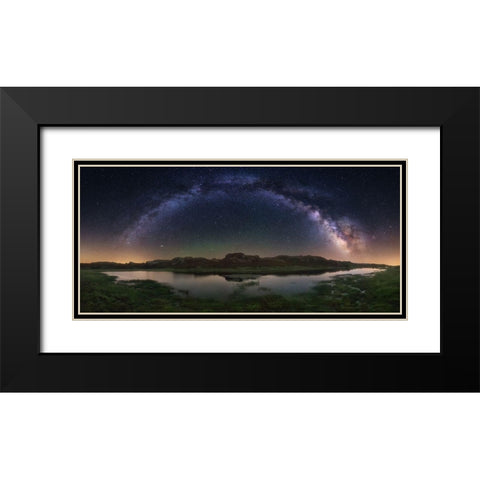 The Lagoon Black Modern Wood Framed Art Print with Double Matting by F. Turienzo, Carlos
