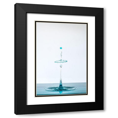 Drop Black Modern Wood Framed Art Print with Double Matting by Prieto, Adamo
