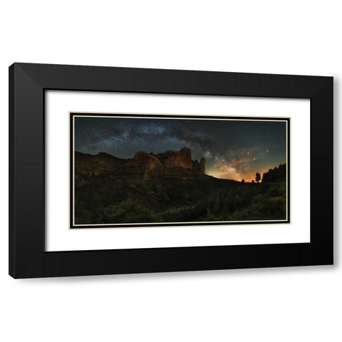 Los Mallos Black Modern Wood Framed Art Print with Double Matting by Martin Castan, David