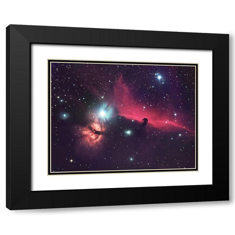 The Horse In The Sky Black Modern Wood Framed Art Print with Double Matting by Auf Dem, Andrea