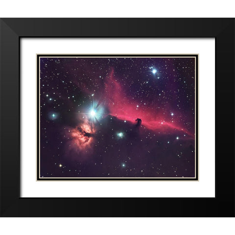 The Horse In The Sky Black Modern Wood Framed Art Print with Double Matting by Auf Dem, Andrea