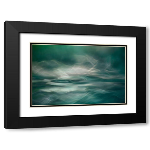 Northern Winter Lights Black Modern Wood Framed Art Print with Double Matting by Marthinussen, Willy