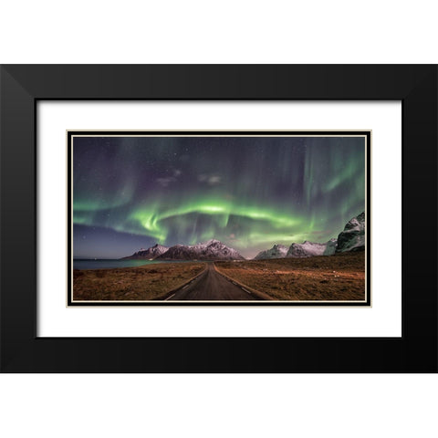 Road To Boreal Black Modern Wood Framed Art Print with Double Matting by Perdomo, Pablo