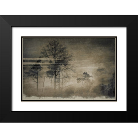 Old Postcard Black Modern Wood Framed Art Print with Double Matting by Talen, Nel