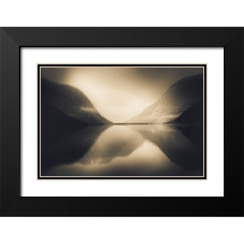 Glow In The Dark Black Modern Wood Framed Art Print with Double Matting by Davidsson, Gustav