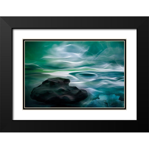Unknown Waters Black Modern Wood Framed Art Print with Double Matting by Marthinussen, Willy