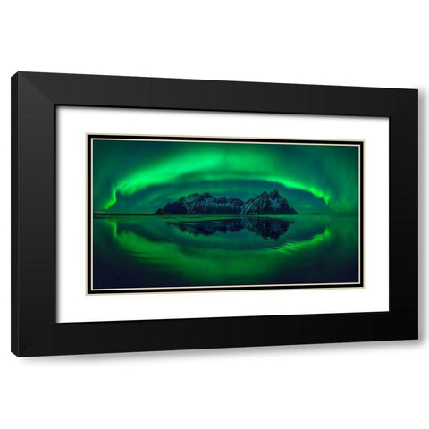 Eye Of Stokksnes Black Modern Wood Framed Art Print with Double Matting by Kruczynski, Wojciech