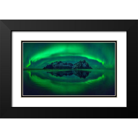 Eye Of Stokksnes Black Modern Wood Framed Art Print with Double Matting by Kruczynski, Wojciech