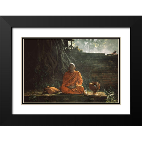 No.17 Black Modern Wood Framed Art Print with Double Matting by M, Adirek
