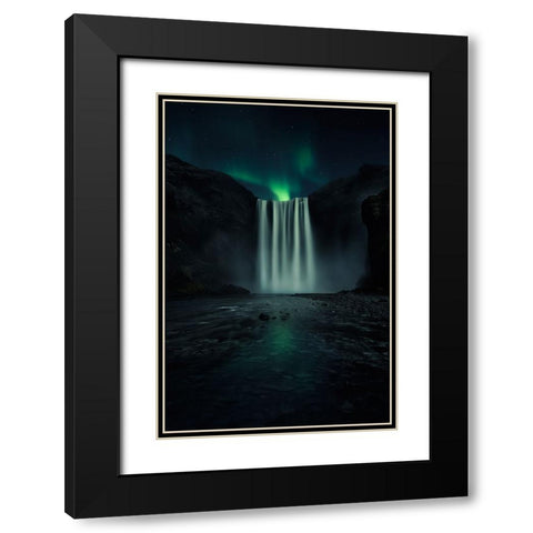 Green Night Black Modern Wood Framed Art Print with Double Matting by Ruiz Dueso, Jorge