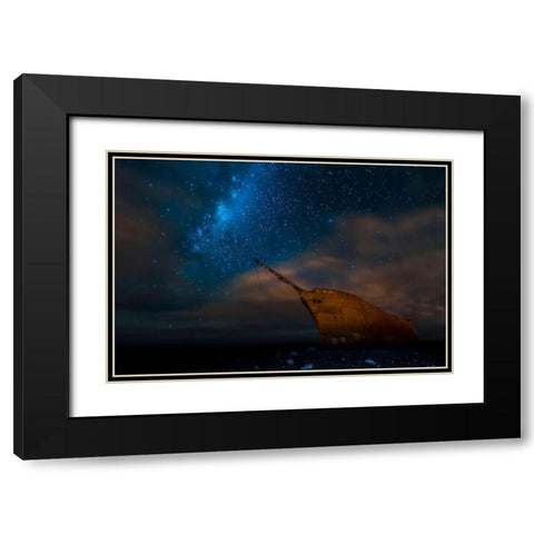Proa A La Via Lactea. Black Modern Wood Framed Art Print with Double Matting by Arman, Adolfo