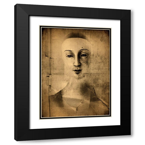 La Couteriere Fille Black Modern Wood Framed Art Print with Double Matting by Hummel, Jeffrey