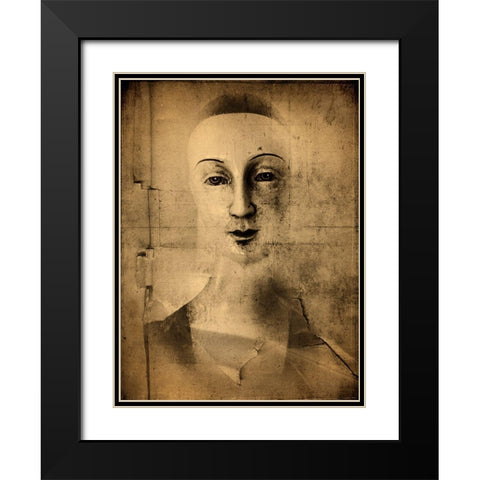 La Couteriere Fille Black Modern Wood Framed Art Print with Double Matting by Hummel, Jeffrey