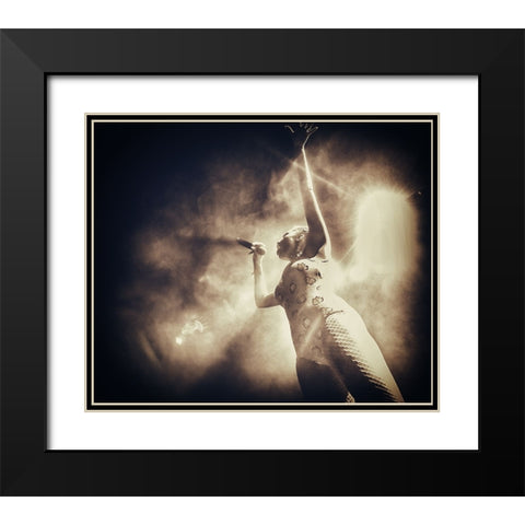 Joy #004 Black Modern Wood Framed Art Print with Double Matting by Samuelsson, Anders