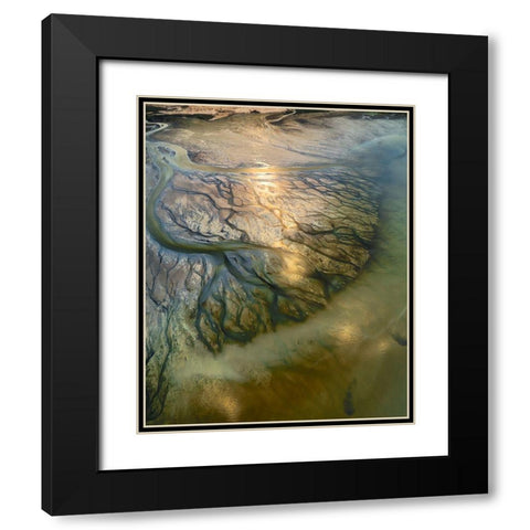 The Earth Veins Black Modern Wood Framed Art Print with Double Matting by Alnomas, Faisal