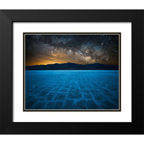 Alien World Black Modern Wood Framed Art Print with Double Matting by Fan, John