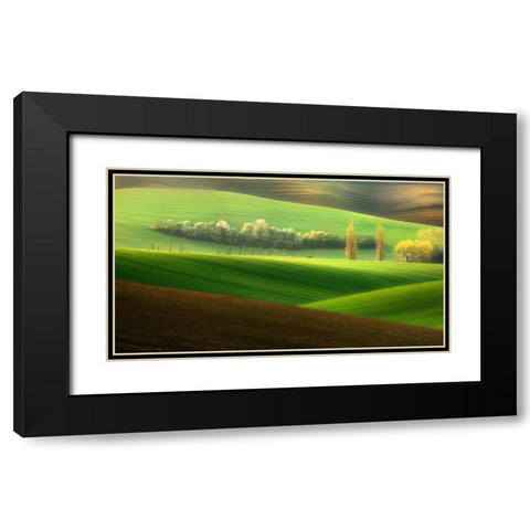 Sisters... Black Modern Wood Framed Art Print with Double Matting by Browko, Krzysztof
