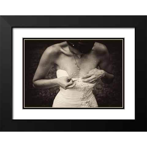 Ioana Black Modern Wood Framed Art Print with Double Matting by Toniolo, Giorgio