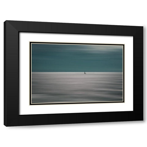 Going For The Horizon Black Modern Wood Framed Art Print with Double Matting by De Laat, Bernardine