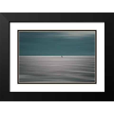 Going For The Horizon Black Modern Wood Framed Art Print with Double Matting by De Laat, Bernardine
