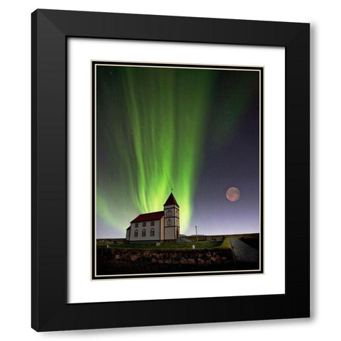 Holy Lights Black Modern Wood Framed Art Print with Double Matting by H. Ingibergsson, Torsteinn