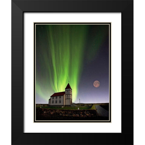 Holy Lights Black Modern Wood Framed Art Print with Double Matting by H. Ingibergsson, Torsteinn