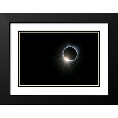 Solar Ring Black Modern Wood Framed Art Print with Double Matting by Zhu, Hua