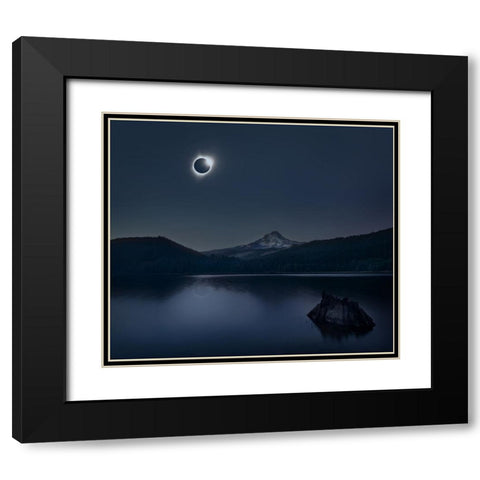 Peaceful Black Modern Wood Framed Art Print with Double Matting by Poreider, Annie