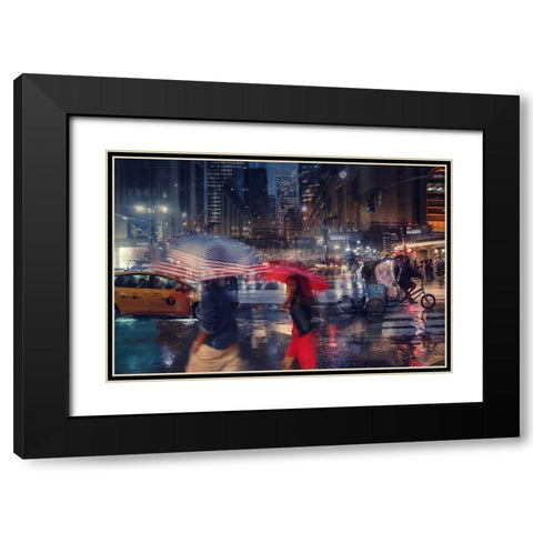 NYC 5 Black Modern Wood Framed Art Print with Double Matting by Della Latta, Massimo