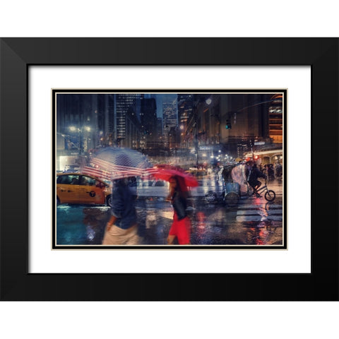 NYC 5 Black Modern Wood Framed Art Print with Double Matting by Della Latta, Massimo