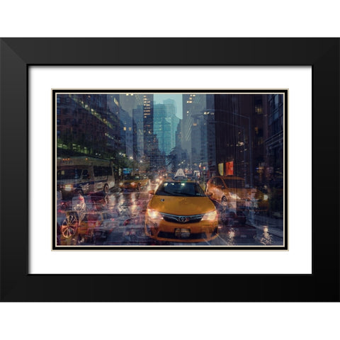 NYC 4 Black Modern Wood Framed Art Print with Double Matting by Della Latta, Massimo