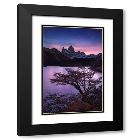 Passage Of Light Black Modern Wood Framed Art Print with Double Matting by Zhang, Yan