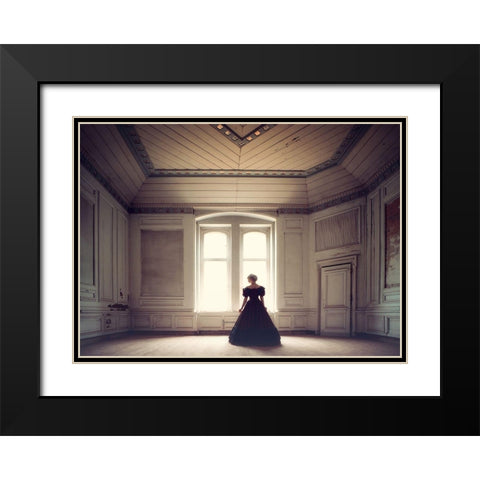 Thinloth Black Modern Wood Framed Art Print with Double Matting by Russocka, Magdalena