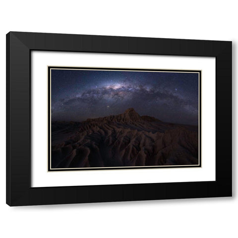 Mungo National Park Black Modern Wood Framed Art Print with Double Matting by Zhu, Jingshu