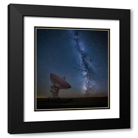 Contact Black Modern Wood Framed Art Print with Double Matting by Zheng, Michael