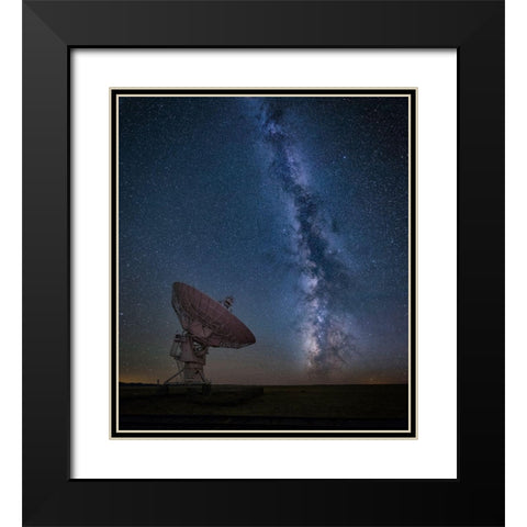 Contact Black Modern Wood Framed Art Print with Double Matting by Zheng, Michael