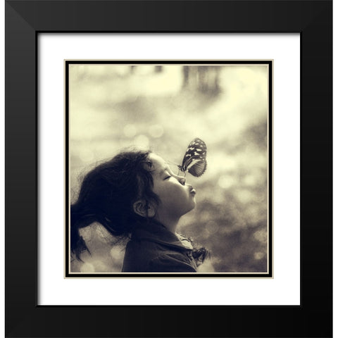 New Friend Black Modern Wood Framed Art Print with Double Matting by Melik-Nubarova, Svetlana