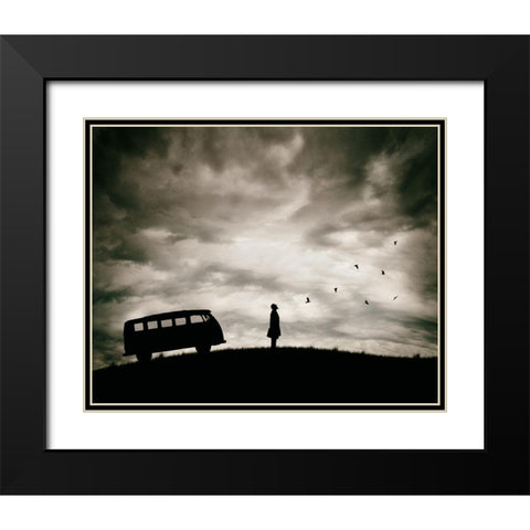 Freedom Black Modern Wood Framed Art Print with Double Matting by Damsten, Petri