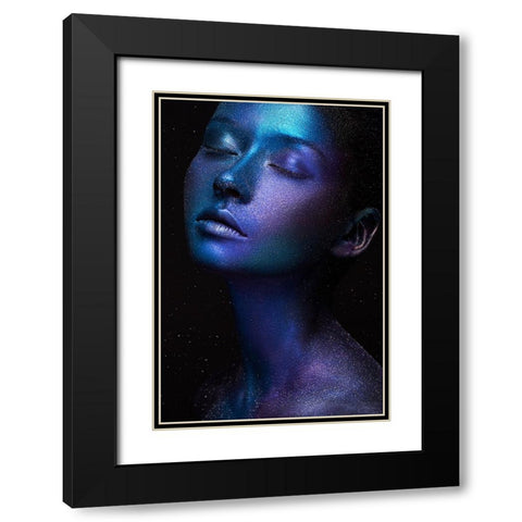 Space Black Modern Wood Framed Art Print with Double Matting by Malikov, Alex