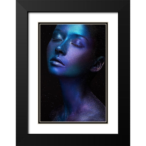 Space Black Modern Wood Framed Art Print with Double Matting by Malikov, Alex