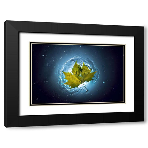 Cosmic Autumn Black Modern Wood Framed Art Print with Double Matting by Lazarov, Alexandar