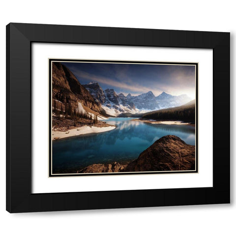 Moraine Me. Black Modern Wood Framed Art Print with Double Matting by Pablo De, Juan