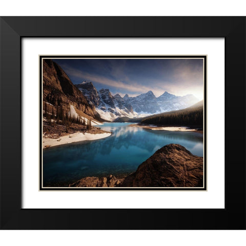 Moraine Me. Black Modern Wood Framed Art Print with Double Matting by Pablo De, Juan