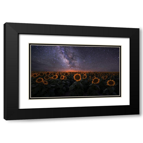 Dreamscape Black Modern Wood Framed Art Print with Double Matting by Xu, Mei